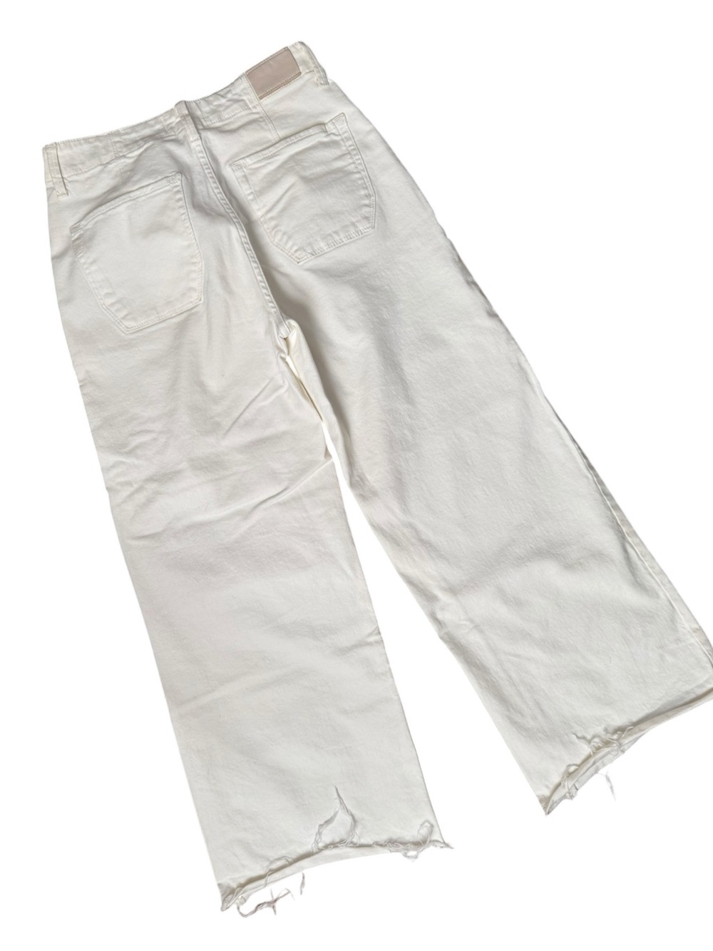 PAIGE Anessa Utility High Rise Crop Jeans in White - Picture 5 of 8